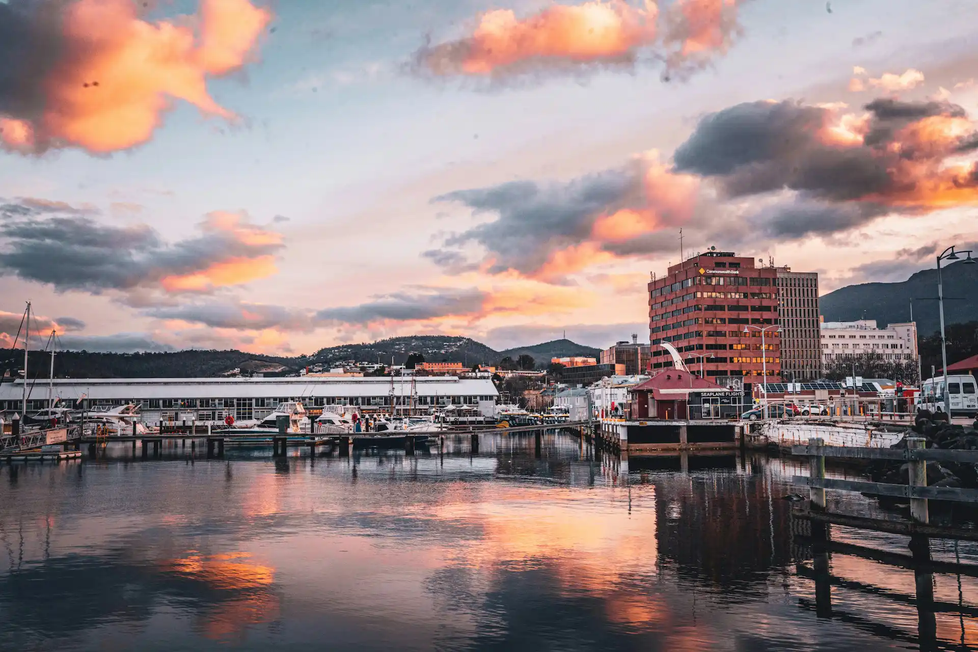 kunanyi / Mount Wellington, Hobart viewed from waterfront