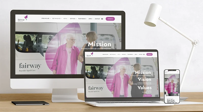 Responsive web design for Fairway Aged Care
